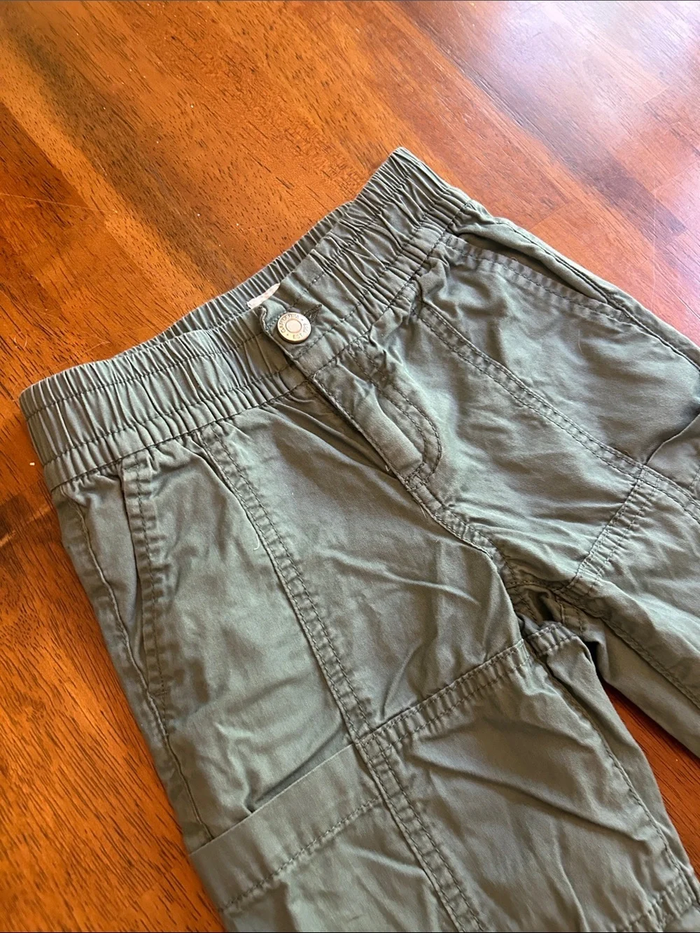 GAP Kids Olive Green Wide Leg Cargo Pants | Girls XS 4-5 Utility Pants